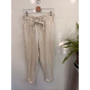 DKNY Donna Karan Linen Paperbag Pants Medium